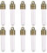Lot de 10 mini fioles vides en verre transparent avec pendentifs, Alliage