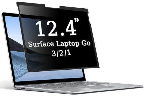ZOEAGG Removable Privacy Screen for Surface Laptop Go 12.4 inch,Reusable/Easy Installation/Anti-Spy/Anti-Glare/Anti Blue Light,Microsoft Surface Laptop Go 12.4 inch(Go 3/2/1) Privacy Screen Protector