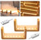Gotrain LED Lichter Display Basis, Rechteckig Holzbeleuchtung Basis Stand USB Holz Lichtsockel Ständer für DIY-Acrylplatten, Plexiglas, Milchglas, Glasplatte, Kristallkunst, Ornament (Warmes Licht)