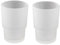 Tumbler Glass, Frosted Bathroom Rinsing Cup, Replacement Tumbler for Toothbrush Holder (2Pcs)