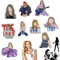 Pack of 9 iron-on patches girls T-ay-lor stickers, iron-on patches, popular singer patches for iron-on, casual patches, school bag for music fans, girls, clothes, jacket, jeans, backpack, hat