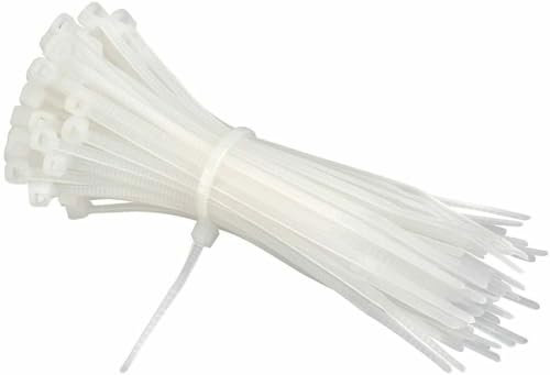GOOD STUFF 50 Fascette da 20 cm in Plastica - Confezione da 50 Fascette Bianche Per Una Tenuta Duratura ed Efficace - Ideali per Organizzazione Cavi e Uso Versatile