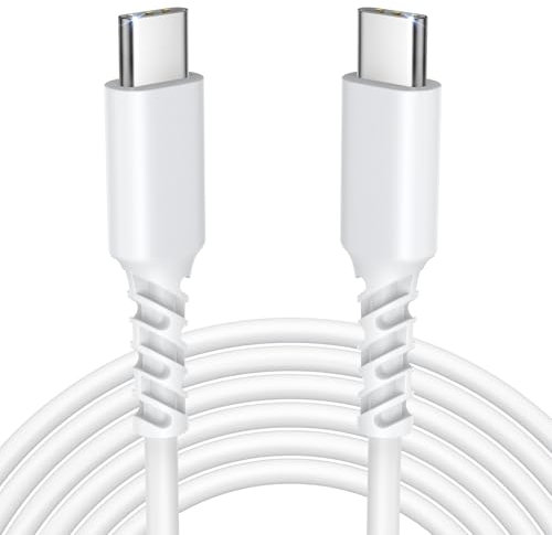 Cavo USB C a USB C, 100 W, cavo USB C, cavo di ricarica rapida per cellulare, cavo di ricarica USBC a USBC, compatibile con iPhone 16 Pro Max 15 Samsung Galaxy S24 S23 S22 A55 A25 Pixel 7 iPad MacBook