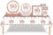 Rose Gold 90th Birthday Decorations - 69pc Set for Her, Includes Tablecloth, Plates, Napkins, Cups