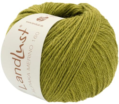 LANA GROSSA Landlust Alpaka Merino 160 | Klassisch verzwirntes Garn aus Merino & Alpaka | Handstrickgarn aus 50% Schurwolle & 50% Alpaka (Baby) | 50g Wolle zum Stricken & Häkeln | 160m Garn FB 443