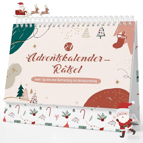Adventskalender Rätsel Erwachsene Kinder mit 24 kniffligen Rätseln - Wichtel Adventskalender 2025 lustig Familienkalender Weihnachtsrätsel Ratespaß Advent - weihnachten Geschenke für Familien Kollegen