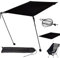 shjxi Toldo para silla, paraguas para silla de camping, sombrilla de playa retráctil con toldo, protección UV, sombra de playa para silla, toldo de playa ajustable para silla de, Negro, Refer to