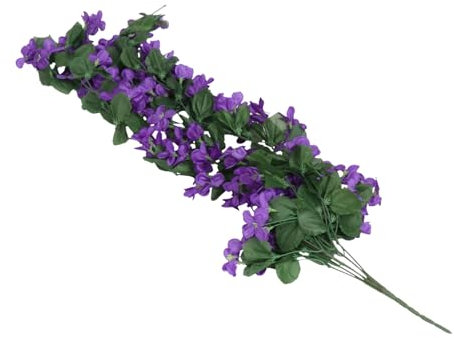 Alipis Gefälschte Pflanzen für Zuhause Seide Künstliche Veilchen Tiefer Blumenstrauß Hochzeitsdeko Elegantes Heimarrangement