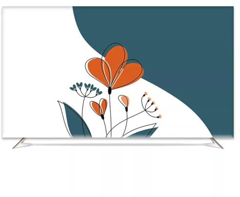 Staubdichte Tv-Abdeckung, Tv-Bildschirm, Monitor-Abdeckung, Computer-tv-staubschutz, Innenwand-tv-schutzabdeckung, Schlafzimmer-Dekoration(Size:70IN(160X98CM),Color:B)