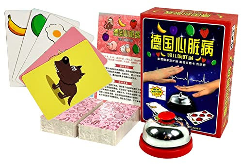 Pit-Spiel, Schnelle Reaktion, Speicher Erweitern, Party-Tischspiel mit Glocke und Karte, Geeignet für Freunde, Exquisite Kleidung