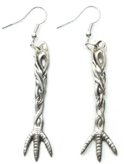 Miniblings Jugendstil Echtsilber Ohrringe Vogelfüße 925er Sterling Silber Unikat - Handmade Modeschmuck I Ohrhänger Ohrschmuck Echtsilber