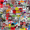 Dagmar 100Pcs Aufkleber, Rock and Roll Sticker für Auto Motorräder Skateboard Scooter Laptop Koffer Helm Waterproof Classic Rock Sticker für Erwachsene Cool Metal Punk Aufkleber