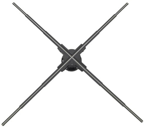BEHYIVD Proiettore ologramma 3D da 80 cm con WiFi e Bluetooth, ventilatore ologramma 3D con 928 LED e 2600 cd/m² e 2000 video 3D, ventilatore ologramma per mostre, centri commerciali, cinema