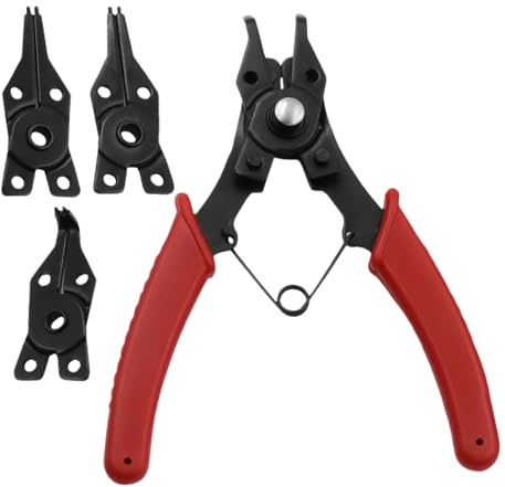 Zange für Circlips – 4-in-1 interne externe Zange mit Heftklammer – Zange für O-Ringe, für Hausarbeit, Automobile, Mechaniker, Elektroschmuck