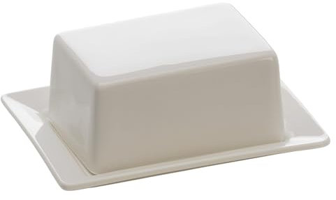 Maxwell & Williams Butterdose, Butterglocke, Butterschale, Porzellan, Weiß, für 125g Butter, P05320