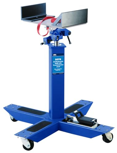 OTC 5078 2000 lb. Capacity High-Lift Transmission Jack for Truck and Bus Transmission Removal and Service; Allison 500 and 600 Series Compatible Adapter Included