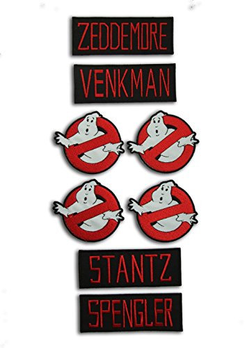 TOFOW Ghostbusters Logo Patch, Mittel, mehrfarbig, Halbrund, rechteckig, Aufbgeln, 1 Stck