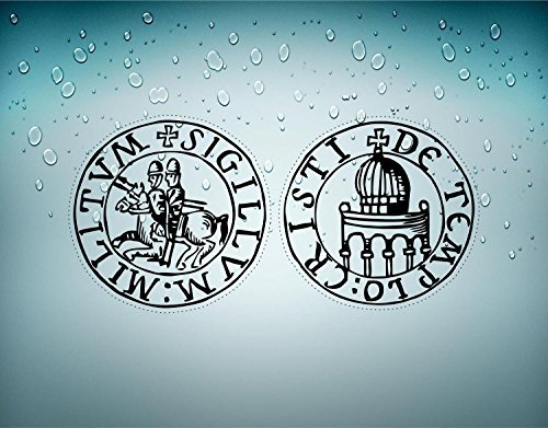 Akachafactory 2 x selbstklebend Wandtattoo Ordnung Malta Tempelritter Knights Kreuzzügen Templar Crusader B