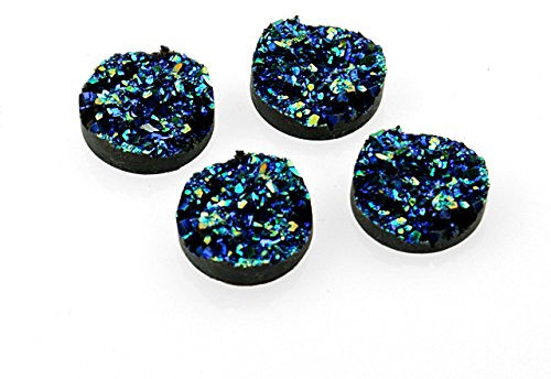 10 Cabochons Eiskristalle in türkis, 12 mm