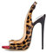 EDEFS Damen Peep Toe High Heel Sandalen Slingback Schuhe Schnalle Sandaletten Leopard EU39
