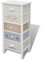 Festnight Shabby Chic Schr?nkchen Schubladenschrank Holz Seitenschrank Beistellschr?nkchen mit 5 Schubladen für Wohnzimmer Schlafzimmer