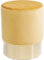 Kare Design Polsterhocker Cherry Brass, kleiner, moderner Design Hocker mit Samtbezug, rund, Orange-messing (H/B/T) 42x35x35 cm