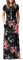 AUSELILY Long Dresses for Ladies - Maxi Dress for Women Summer Casual with Pockets L Black Rose Black