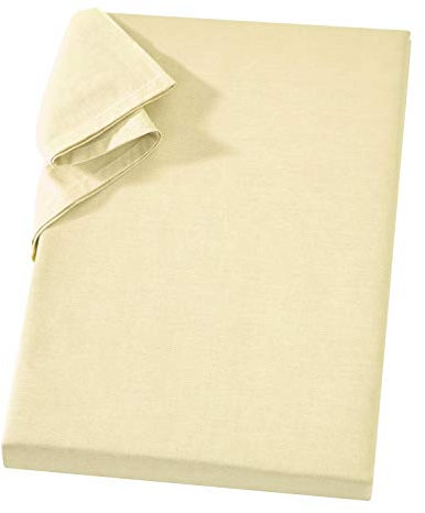 Carpe Sonno Linon Bettlaken Laken ohne Gummizug 150x250 cm Creme Beige - Hochwertiger Überwurf Leintuch Haustuch 100% Baumwolle - Vielseitiges Tuch Tischdecke Sofaüberwurf & Sesselüberwurf Betttuch