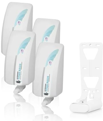 Blanc HYGIENIC Lavela Industry Handreiniger Weiß + 8 L Titan Basis | Abschließbarer Wandspender, 8 Liter Titan Basis Handreiniger, vormontierte Pastenpumpen und bis zu 3.600 Anwendungen
