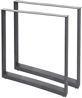 Steelboxx Design Tischkufen Tischgestell Tischbeine 2er Set Stahl Tisch Kufen (40 x 43 x 8cm (BxHxT), Anthrazit)