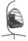 Maison and Garden Holly Single Folding Hanging Cocoon Chair Indoor Outdoor - Charcoal Grey Colour