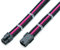 Shakmods 6 Pin PCIE GPU Graphics Card Sleeved Extension Cable 30cm + 2 Cable Combs (Pink & Black)