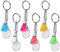 Oumefar 6Pcs Mini Racket Schlüsselanhänger Schlüsselring Anhänger Simulation Badminton Hängende Dekoration für Sportliebhaber Geschenkpreisset