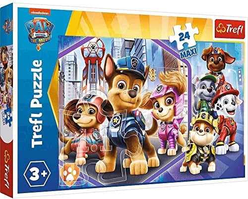 Trefl 14343 Hilfsbereit, PAW Patrol 24 Maxiteile, für Kinder ab 3 Jahren Puzzle Teile