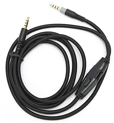 Câble de Casque Portable Plug And Play Câble Audio 3,5 Mm Mâle à Mâle avec Contrôle du Volume pour HyperX Cloud, pour Casque HyperX Cloud Alpha