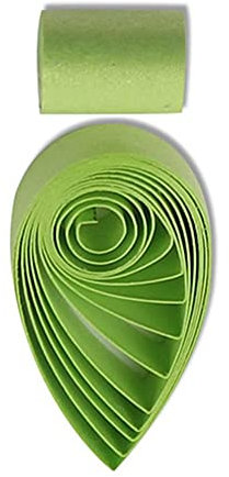 Metallic Papier 5 mm Quilling Papier weiß gold blau grün schwarz 60 Streifen 54 cm Länge Papier Streifen (Grün)