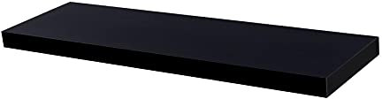 Harbour Housewares Modern Floating Wall Shelf - 100cm - Black - Photo Gallery Bookshelf Wall Shelves for Living Room Display, Bedroom, Office Storage