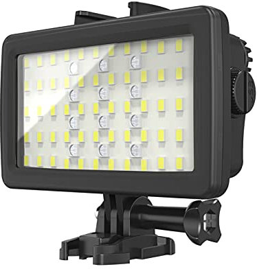 Andoer SL-20 RGB Lampe vidéo LED 2500 K-9000 K à intensité variable 8 modes d'éclairage CRI95+ pour GoPro Hero 9/7/6/5 pour photographie sous-marine, batterie intégrée