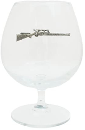 Gamekeepers Cottage gifts Rifle Brandy Cognac Glass Gift 25 Oz 298