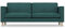 COMFORTLY 3-Sitzer-Sofa-Schonbezug, handgefertigt, kompatibel mit Karlstad-Couch, nur Bezüge (Krone – Ozeanblau)