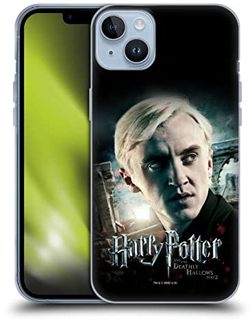 Head Case Designs Offizielle Harry Potter Draco Malfoy Deathly Hallows VIII Soft Gel Handyhülle Hülle kompatibel mit Apple iPhone 14 Plus