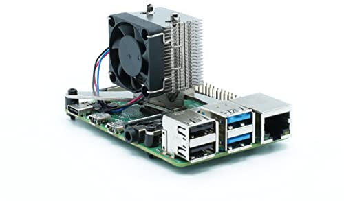 KKSB Raspberry Pi 4 Cooler with 5V PWM Fan | Raspberry Pi 5V Fan Included | 30mm 3-Pin PWM Fan | Raspberry Pi 4 Heatsink Cooler