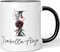 JUNIWORDS Tasse, Isabella-Anja, Name Anfangsbuchstabe Initial Alphabet Floral Buchstabe I Monogramm Motiv, Schwarz (5575232)