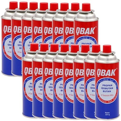 ALJOIR Cartucho Recambio de Gas Portable Gas Butano para Cocina Portátil, Hornillo, Soplete Soldador, Camping Gas B-250 227gr (16)