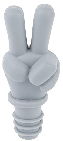 Persönlichkeit Sieg Fingerform Silikon Weinverschluss Personalisierte Und Kreative Weinflasche Weinflaschenverschluss Weinflaschenverschluss(Grau)
