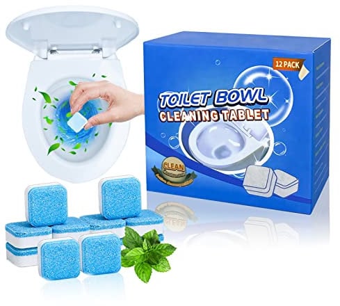 Wc Tavolette per Pulizia Calcare, Disincrostante WC Toilet Cleaner, Automatic Toilet Bowl Cleaner, Anticalcare per Pulisci la Toilette per Eliminare Gli Odori-12 Pezzi