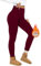 HIPOWER Thermo Leggings Gefüttert Damen Winter Verdickte Thermoleggins Warm Plüsch Fleece Leggins High Waist Blickdicht Thermostrumpfhose für Outdoor Freizeit（Weinrot,M