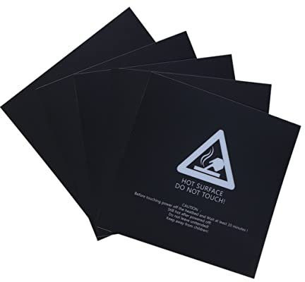 Mobestech 5pcs Heat Bed Aluminum Substrate Sticker Build for Printer Pei Non-stick Easy Clean Suitable for Pla Hips Petg