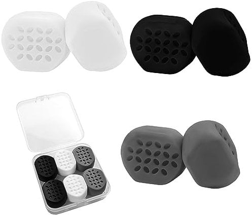 Geitiet Jaw Exerciser - 6 PCS Silicone Jaw Trainer Sharper, Jawline Chisel & Enhance, 3 Levels - Jaw Toner - Jawline Exerciser - with Storage Containers for Men Women