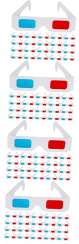 OSALADI 3D-Sichtbrille 160 STK -Brille Aus Papier Filme Papierbrille Rot, Blau, Cyan -computerbrille -anaglyphenbrille Rot-Blaue Pappbrille Rot-Blaue -Brille Papiergläser Dreidimensional